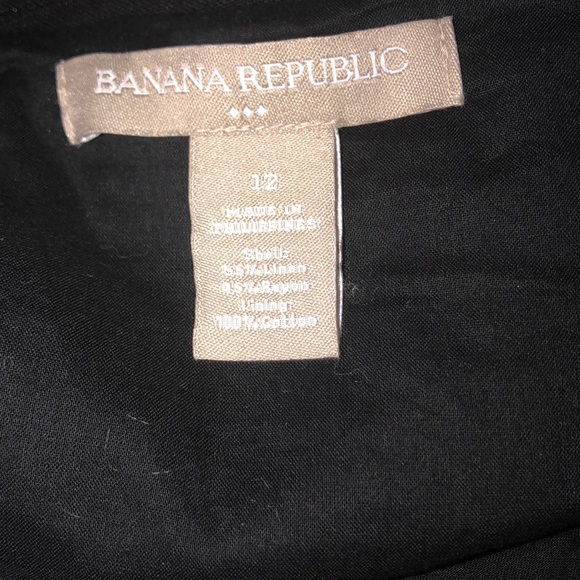Banana Republic size 12 black linen shift dress - Picture 4 of 5